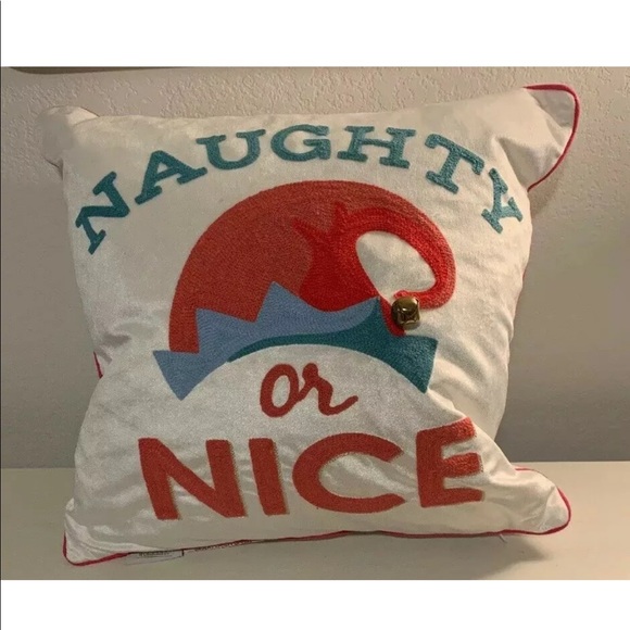 Naughty Or Nice Pillow From Santa's Workshop - Picture 1 of 6